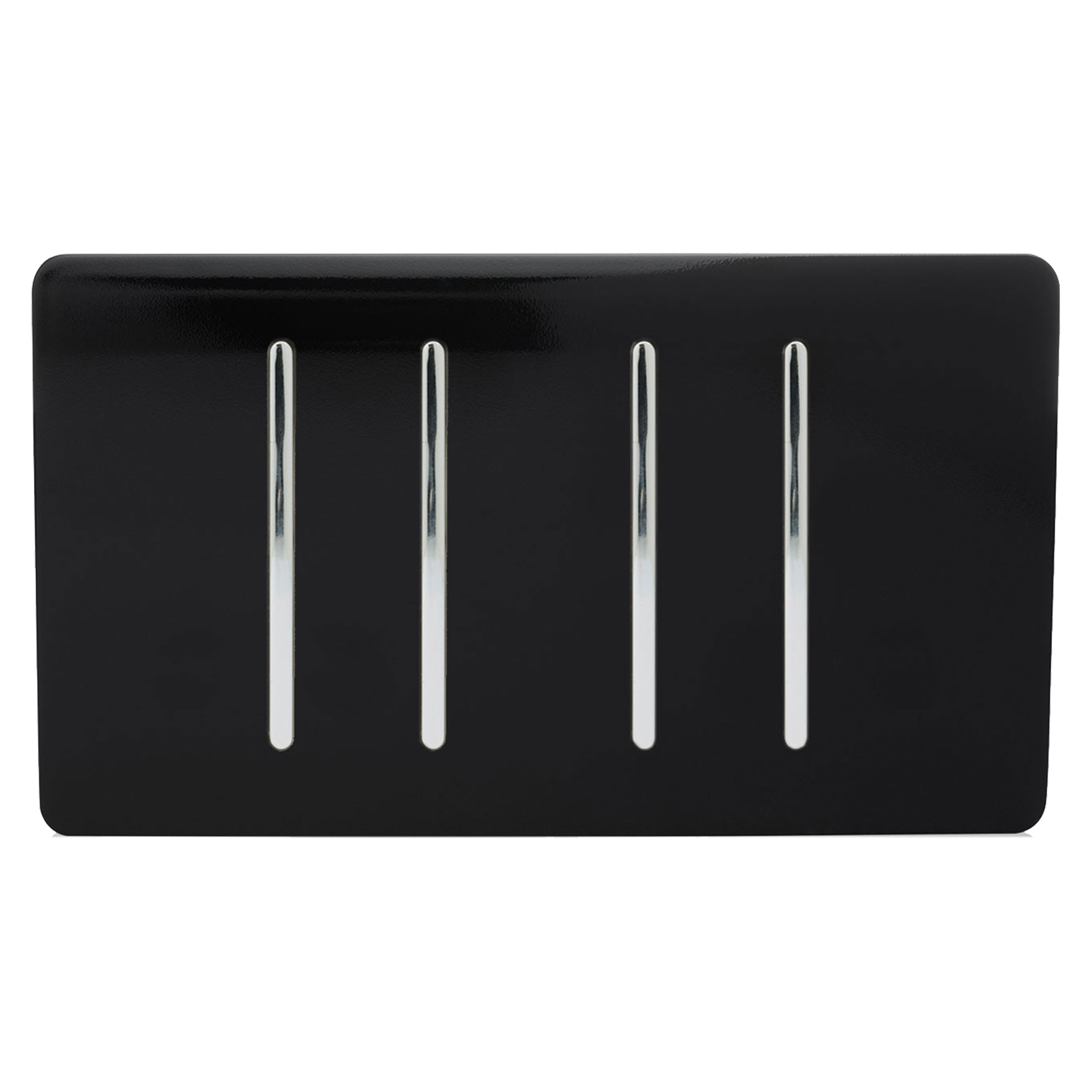 4 Gang (1x2 Way 3x3 Way Intermediate) Gloss Black